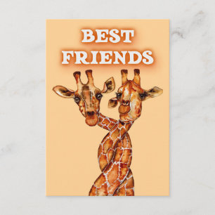 Giraffe Lover Giraffes Afrika Beste vrienden Informatiekaartje