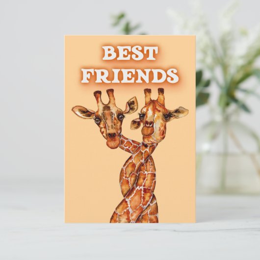 Giraffe Lover Giraffes Afrika Beste vrienden Informatiekaartje (Staand voorkant)