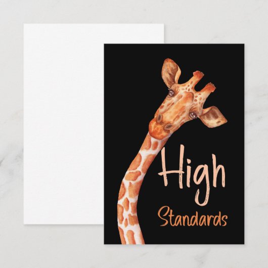 Giraffe Lover Giraffes Afrika Hoge normen Informatiekaartje (Voorkant / Achterkant)