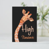 Giraffe Lover Giraffes Afrika Hoge normen Informatiekaartje (Staand voorkant)