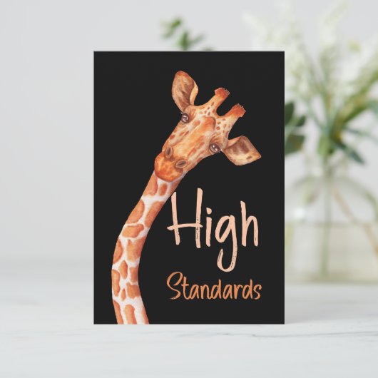 Giraffe Lover Giraffes Afrika Hoge normen Informatiekaartje (Staand voorkant)