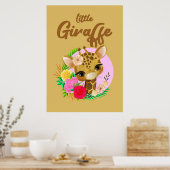 Giraffe Lover Giraffes Afrika Poster (Keuken)