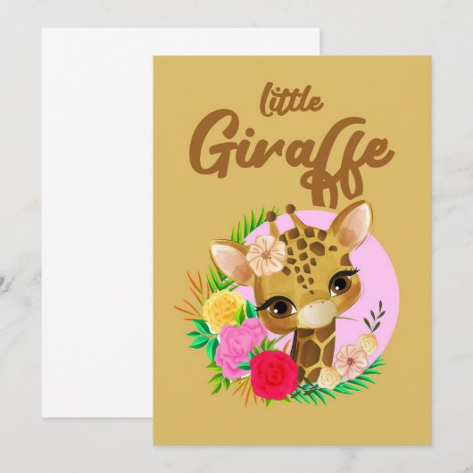 Giraffe Lover Giraffes Afrika Programmakaart (Voorkant / Achterkant)
