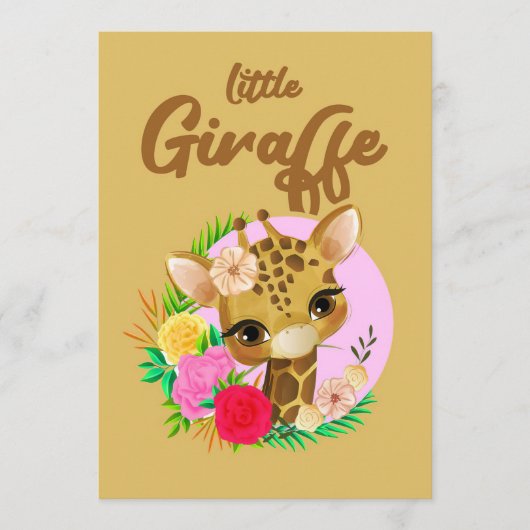 Giraffe Lover Giraffes Afrika Programmakaart (Voorkant)