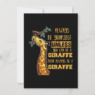 Giraffe Lover Giraffes altijd uzelf zijn Bedankkaart