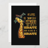 Giraffe Lover Giraffes altijd uzelf zijn Bedankkaart (Voorkant / Achterkant)