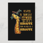 Giraffe Lover Giraffes altijd uzelf zijn Programmakaart (Voorkant)
