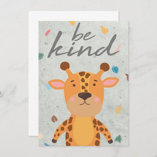 Giraffe Lover is een soort Giraffe Bedankkaart (Voorkant / Achterkant)