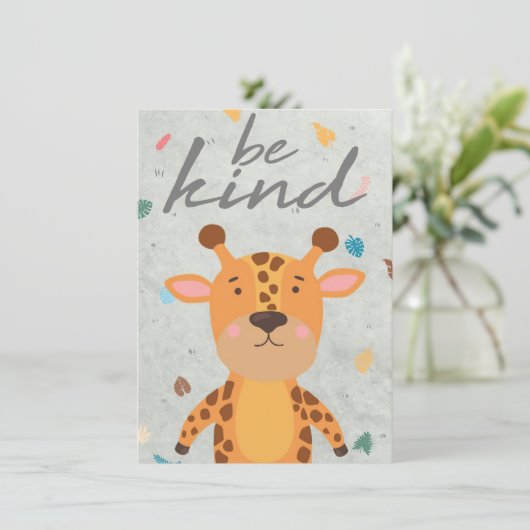 Giraffe Lover is een soort Giraffe Bedankkaart (Staand voorkant)