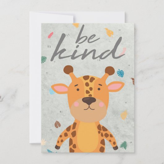 Giraffe Lover is een soort Giraffe Bedankkaart (Voorkant)