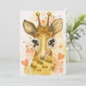 Giraffe Lover Lovely Giraffe Bedankkaart (Staand voorkant)