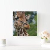 Giraffe Lovers Art Gifts Vierkante Klok (Huis)