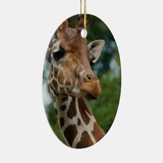 Giraffe Lovers kerstversiering Keramisch Ornament (Rechts)