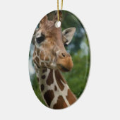 Giraffe Lovers kerstversiering Keramisch Ornament (Links)