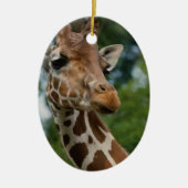 Giraffe Lovers kerstversiering Keramisch Ornament (Voorkant)