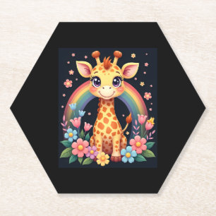 Giraffe Lovers T-shirt Kartonnen Onderzetters