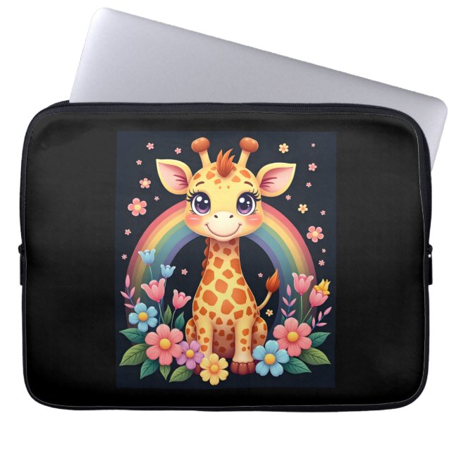 Giraffe Lovers T-shirt Laptop Sleeve (Voorkant)