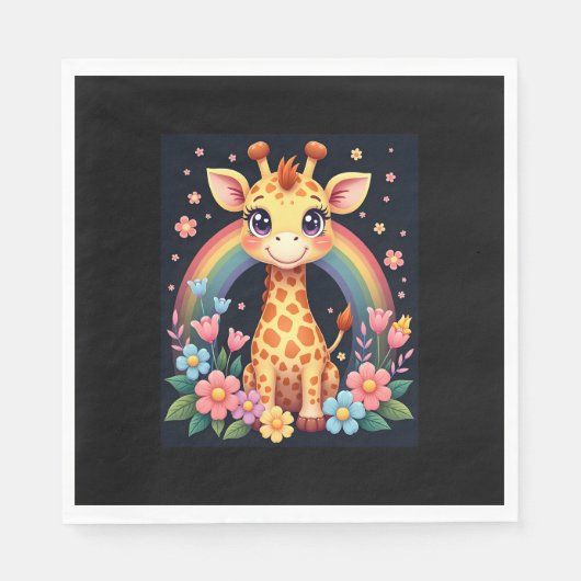 Giraffe Lovers T-shirt Servet (Voorkant)