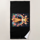 Giraffe Lovers T-shirt Strandlaken (Voorkant)