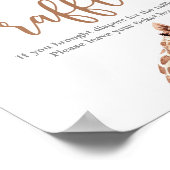 Giraffe luier loterij baby shower spel teken poster (Hoek)