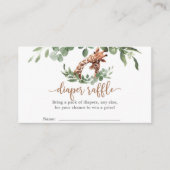 Giraffe Luier Raffle Baby shower Behuizing Kaart (Voorkant)