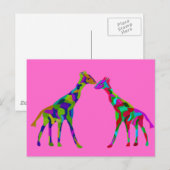 Giraffe Luv Briefkaarten (Voorkant / Achterkant)