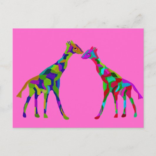 Giraffe Luv Briefkaarten (Voorkant)