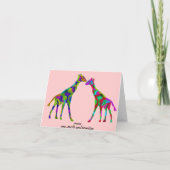 Giraffe Luv-Jubileum Kaart (Achterkant)