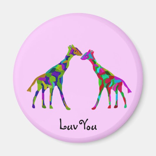 Giraffe Luv Magneten (Voorkant)