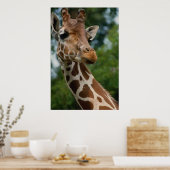 Giraffe maakt kunstschildboeken poster (Keuken)