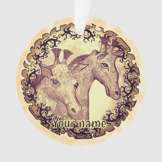 Giraffe Maan Ornament (voorkant)