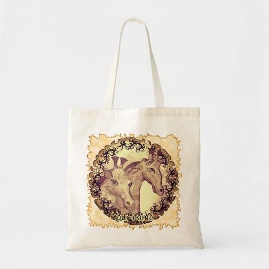 Giraffe Maan Tote Bag (Voorkant)
