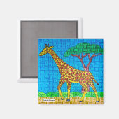 Giraffe - Magneet (Voorkant / Achterkant)