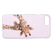 Giraffe Mam Daughter Love Waterverf Africa Cute Case-Mate iPhone Case (Achterkant (Horizontaal))