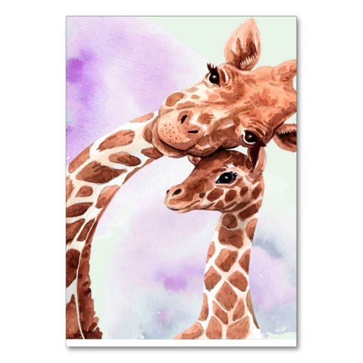 Giraffe mam en Baby, cadeau voor dochter Kaart (Voorkant)
