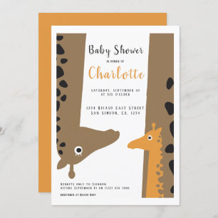 Giraffe Mam en Baby Cute Baby shower Kaart