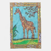 Giraffe Mam en Baby keukenhanddoeken (Verticaal)