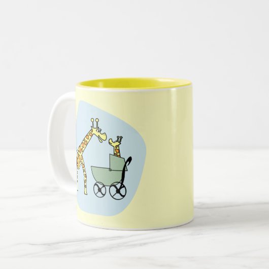 Giraffe Mam en Baby Mok (Voorkant links)