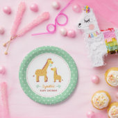 Giraffe Mam en Baby shower Party Supplies Papieren Bordje (Feest)