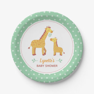 Giraffe Mam en Baby shower Party Supplies Papieren Bordje