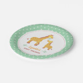 Giraffe Mam en Baby shower Party Supplies Papieren Bordje (Gekanteld)