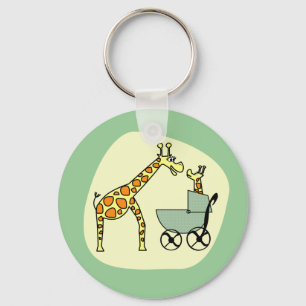 Giraffe Mam en Baby Sleutelhanger