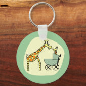 Giraffe Mam en Baby Sleutelhanger (Voorkant)
