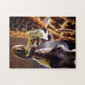 Giraffe Mam en Calf, Jigzaag Puzzle Legpuzzel (Horizontaal)