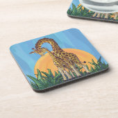 Giraffe Mama en Baby Bier Onderzetter (Linkerzijde)