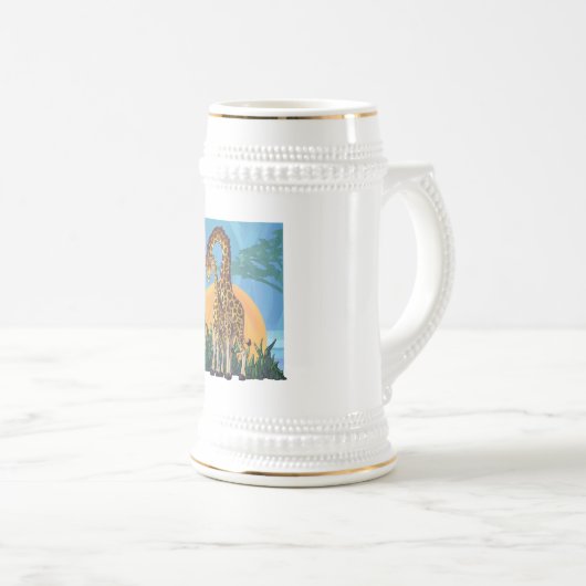 Giraffe Mama en Baby Bierpul (Voorkant rechts)