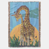 Giraffe Mama en Baby Deken (Voorkant Verticaal)