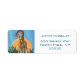 Giraffe Mama en Baby Etiket (Voorkant)