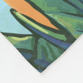 Giraffe Mama en Baby Fleece Deken (Hoek)