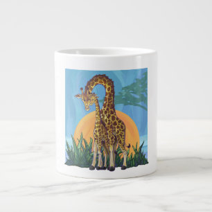 Giraffe Mama en Baby Grote Koffiekop